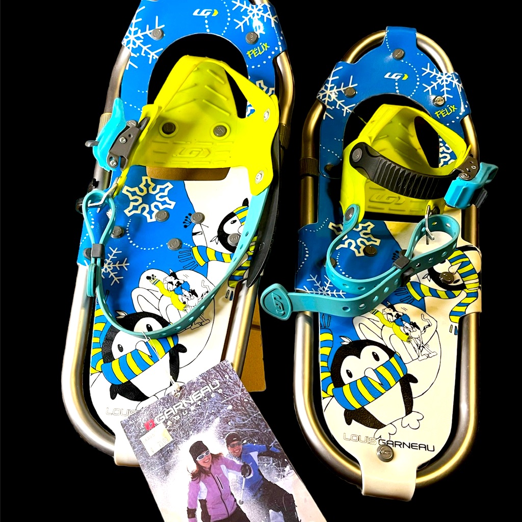 Brand New Kids Snowshoes Louis Garneau Felix Ii 717 Aqua And Lime Color